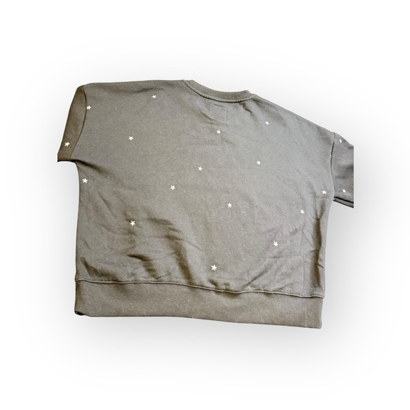 C&C California Men's Gray Crewneck Sweater with Star Accents - Picture 5 of 7